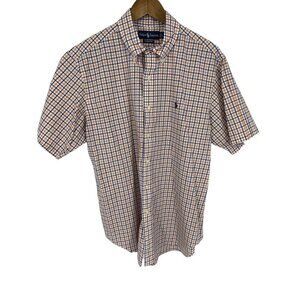 Ralph Lauren Classic Fit Short Sleeve Button Down Shirt Size L